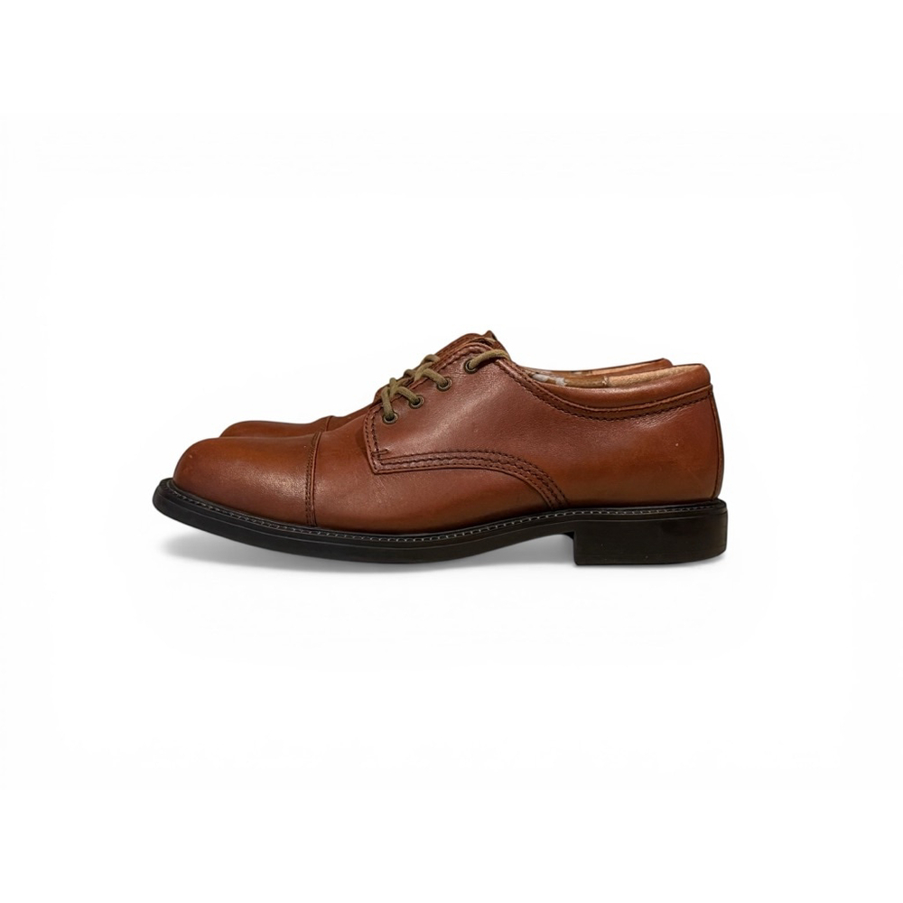 Earth Shoe Mens Brown Leather Cap Toe Oxford Comfort Dress Shoes Size 9M
